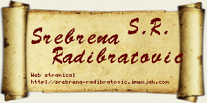 Srebrena Radibratović vizit kartica